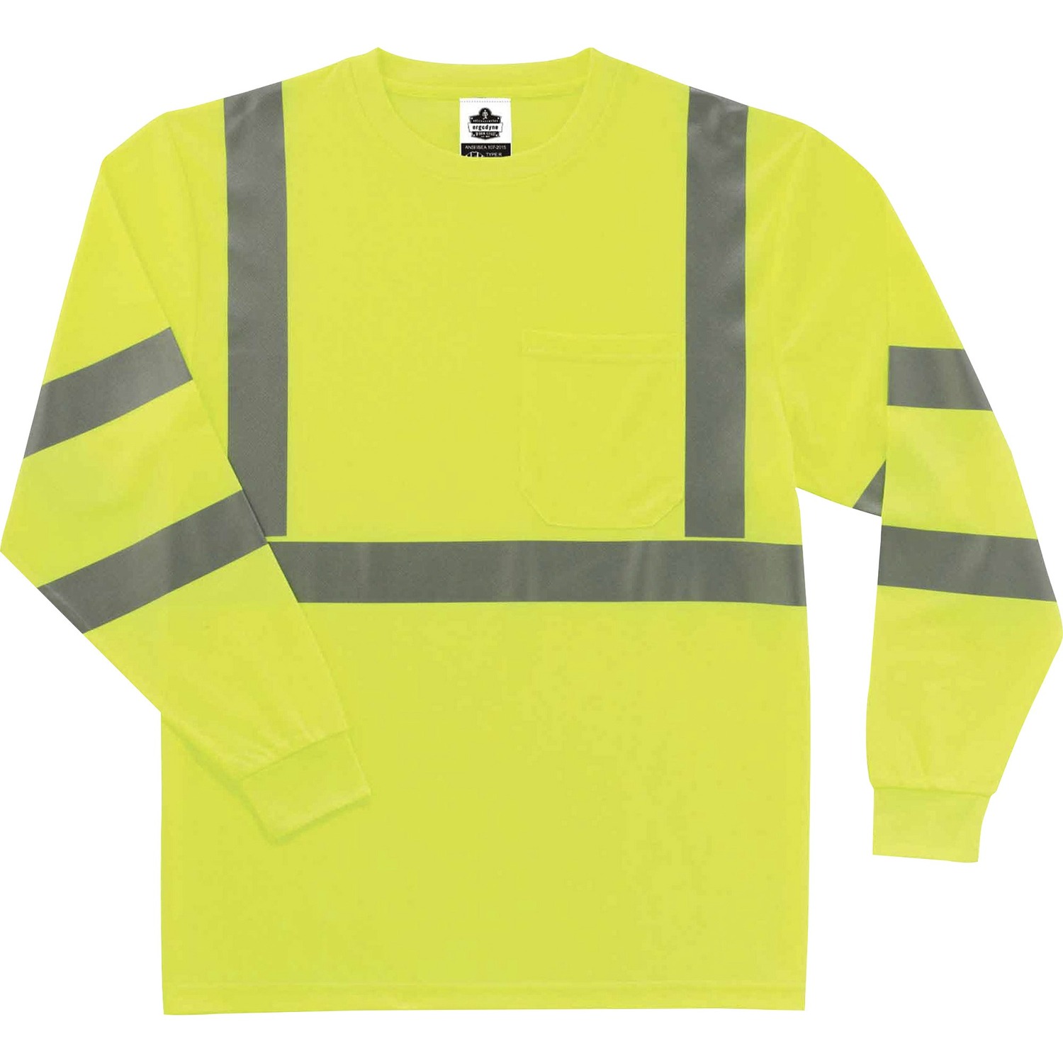 T-Shirt, Long Sleeve, Small, Lime