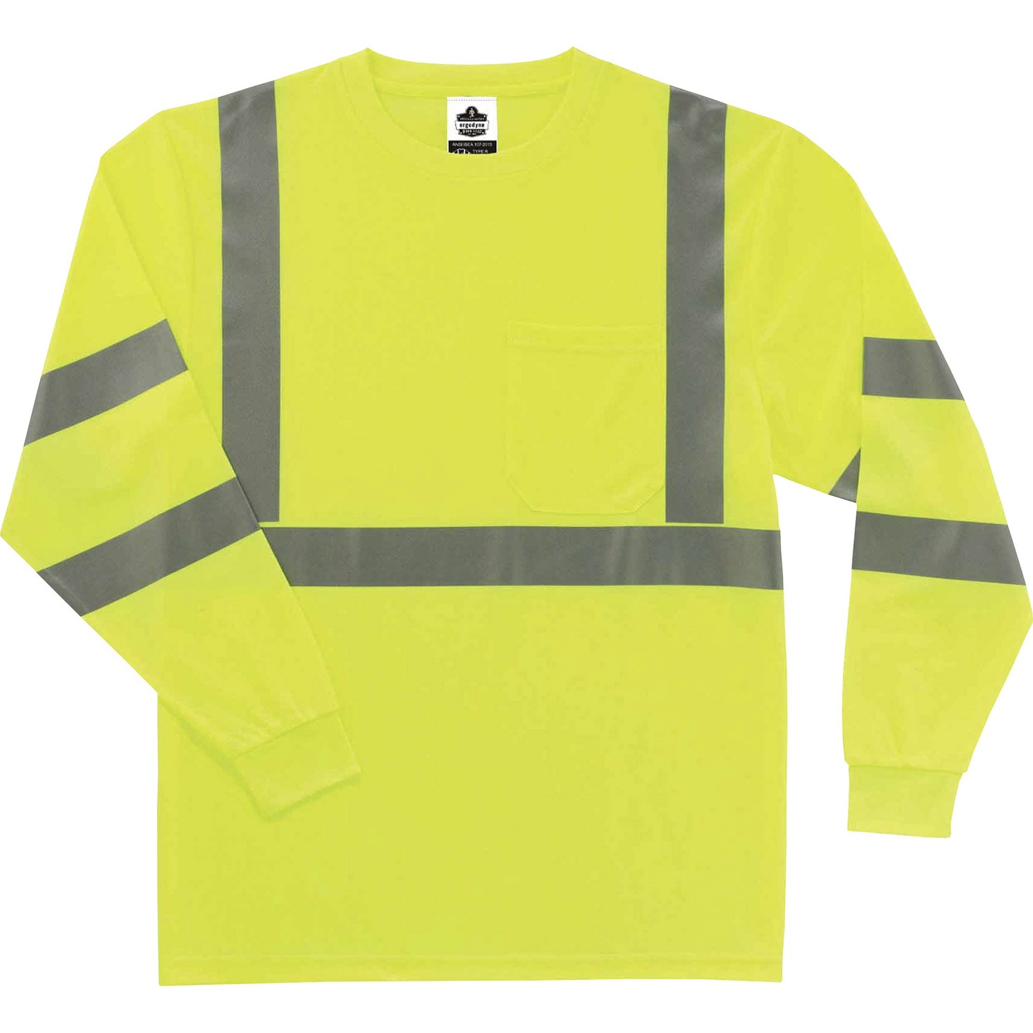 T-Shirt, Long Sleeve, M, Lime