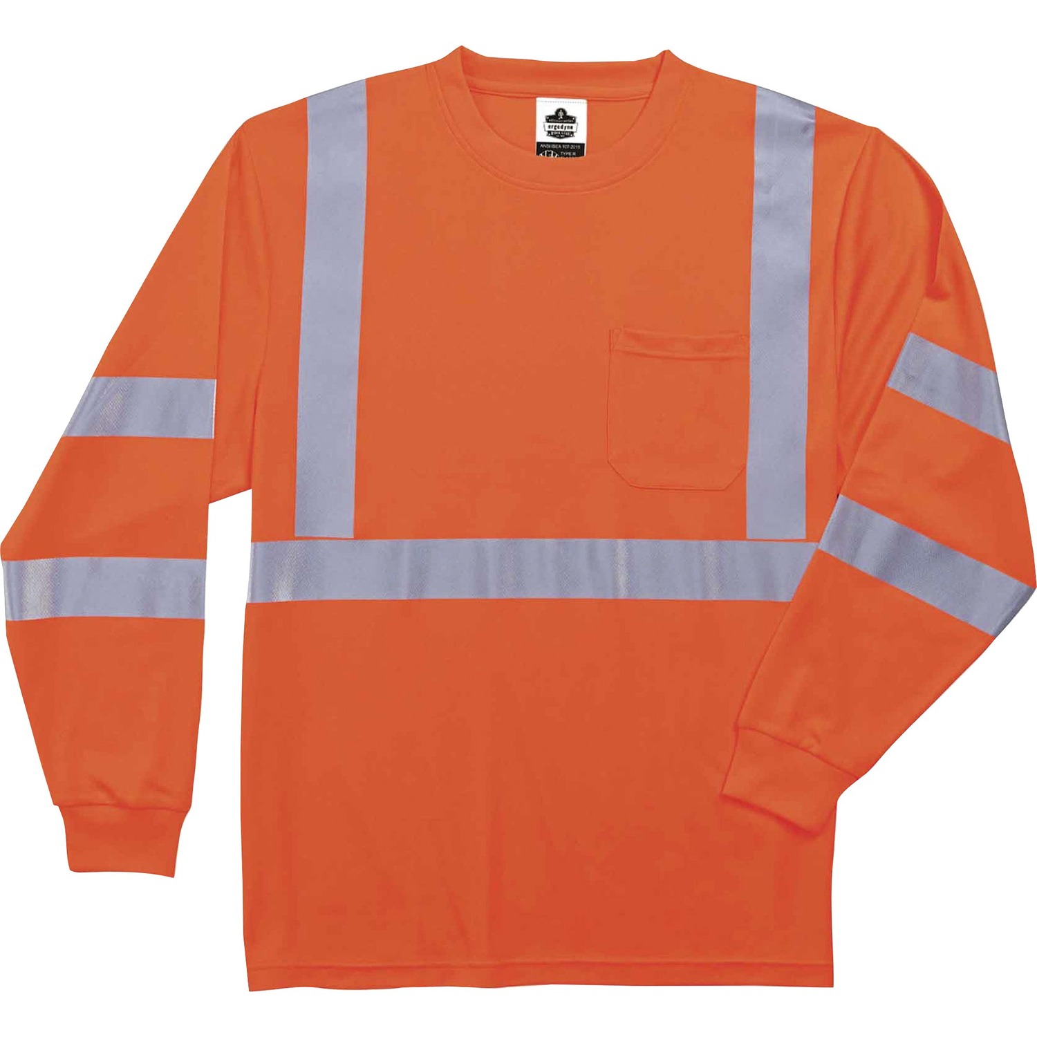 T-Shirt, Long Sleeve, Xl, Orange