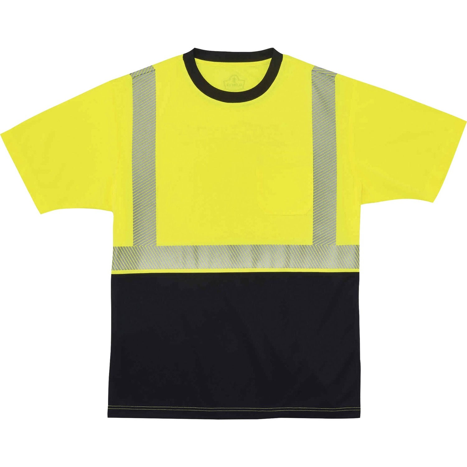 T-Shirt, Black Front, L, Lime