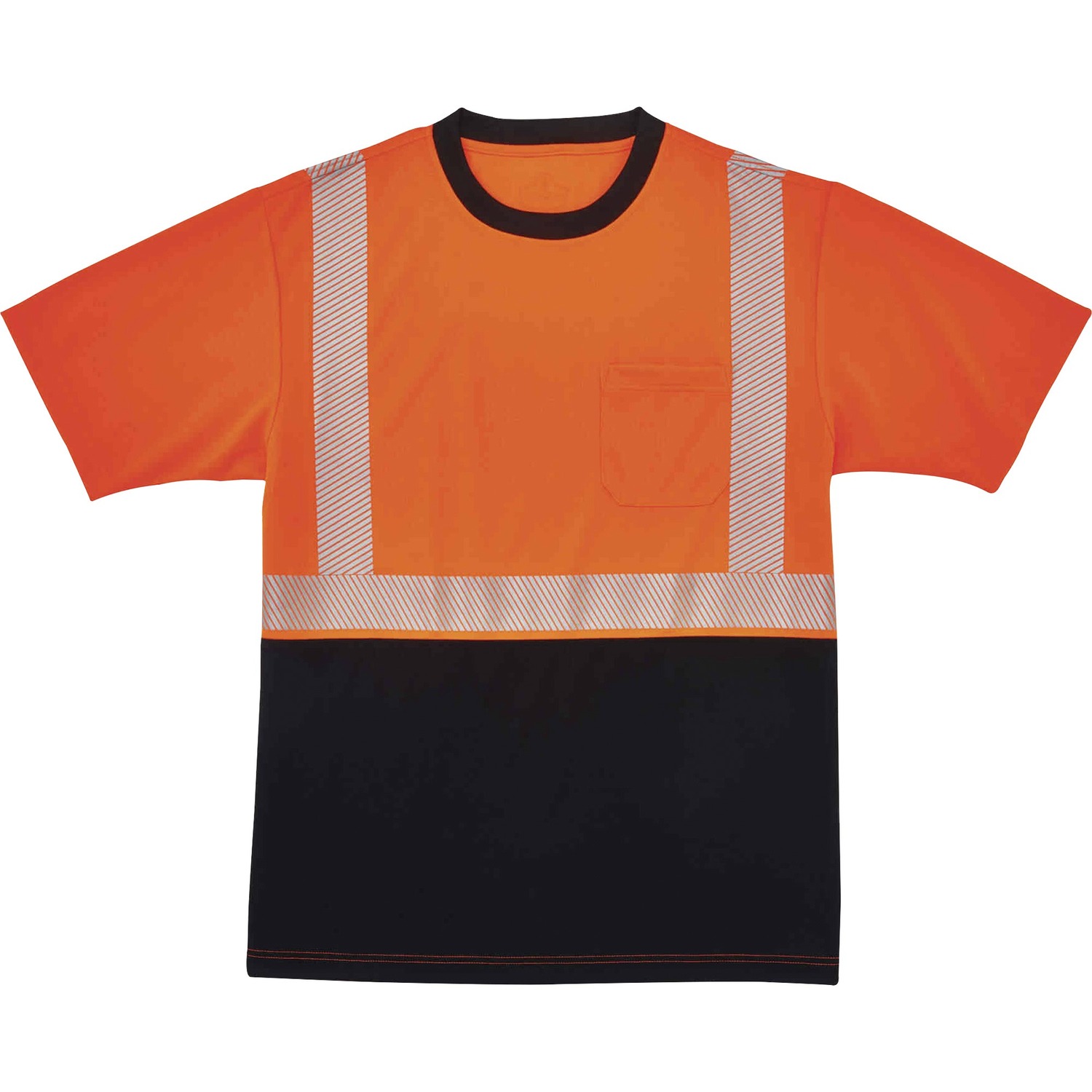 T-Shirt, Black Front, S, Orange