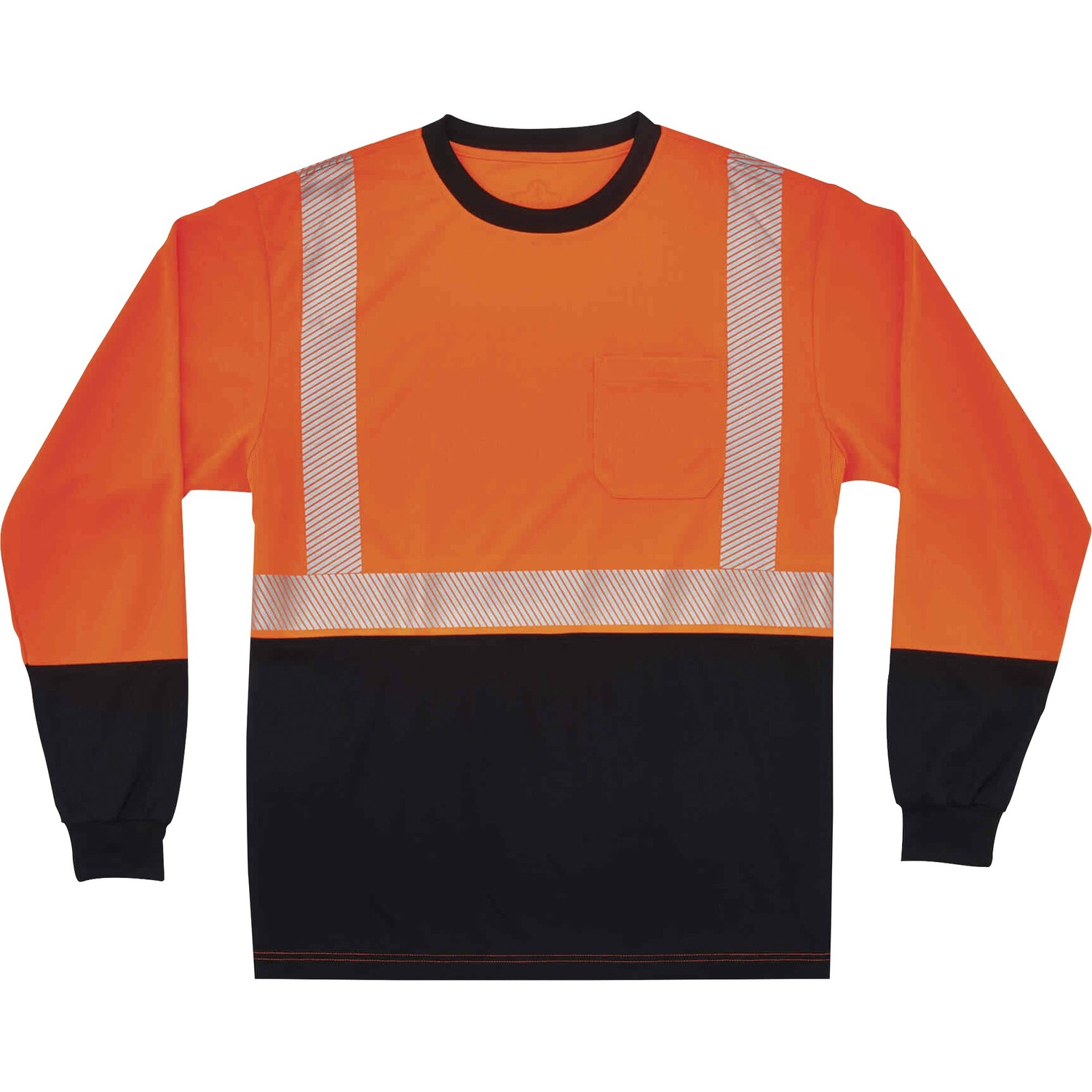 T-Shirt, Long Sleeve, M, Orange