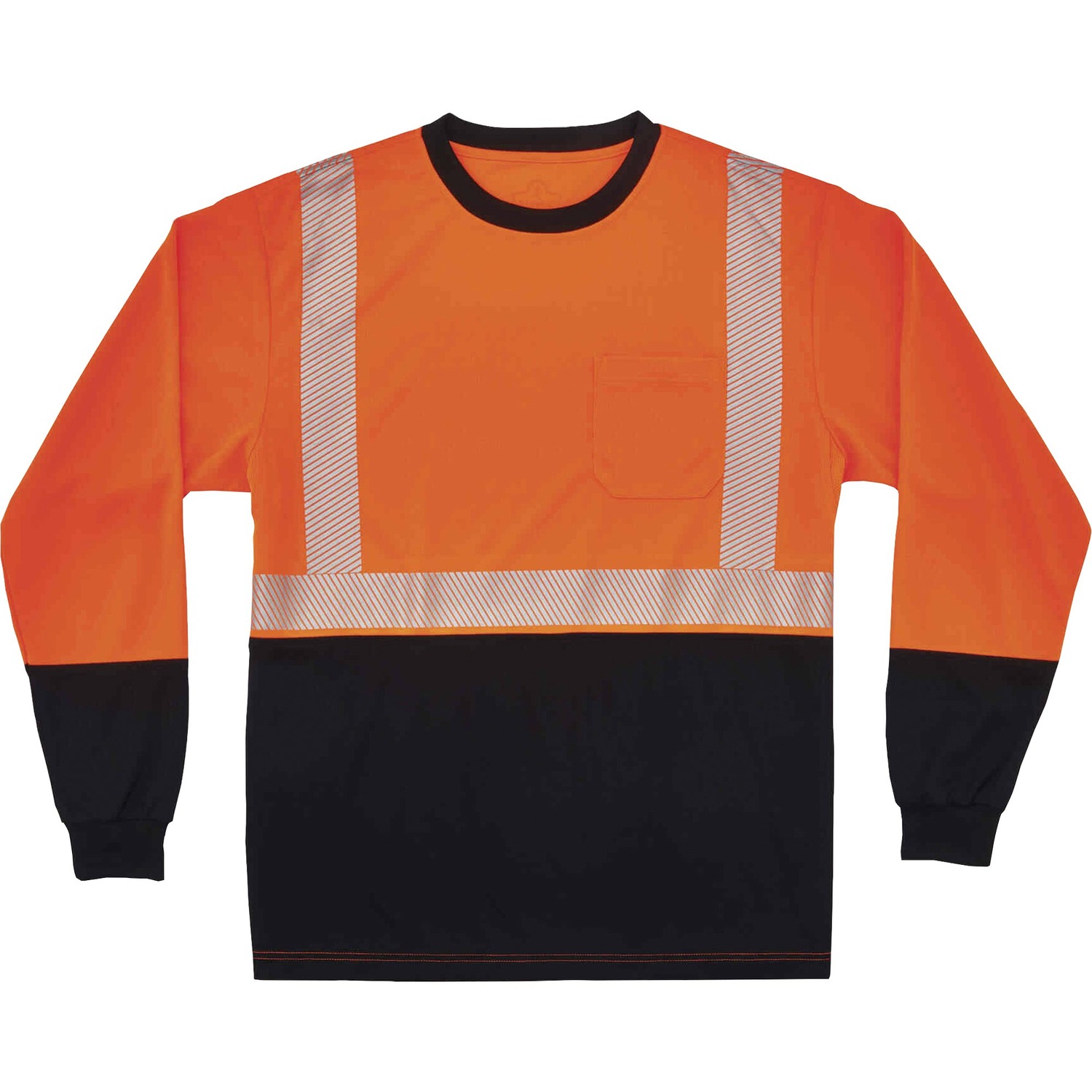 T-Shirt, Long Sleeve, L, Orange