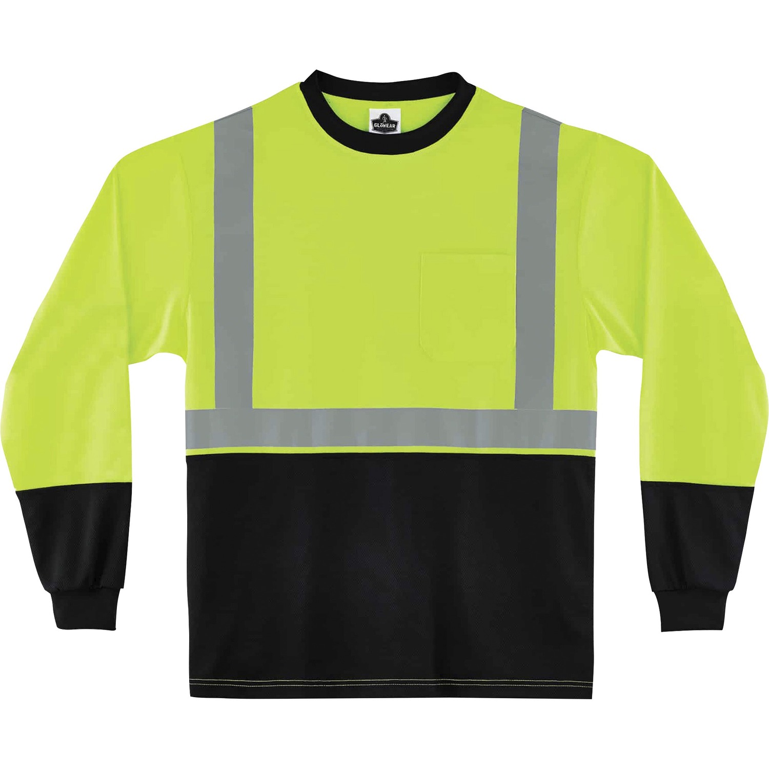 T-Shirt, Long Sleeve, L, Lime