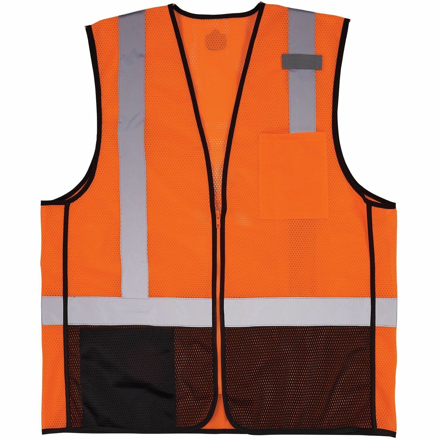Vest, Safety, Black, Orange, S/M