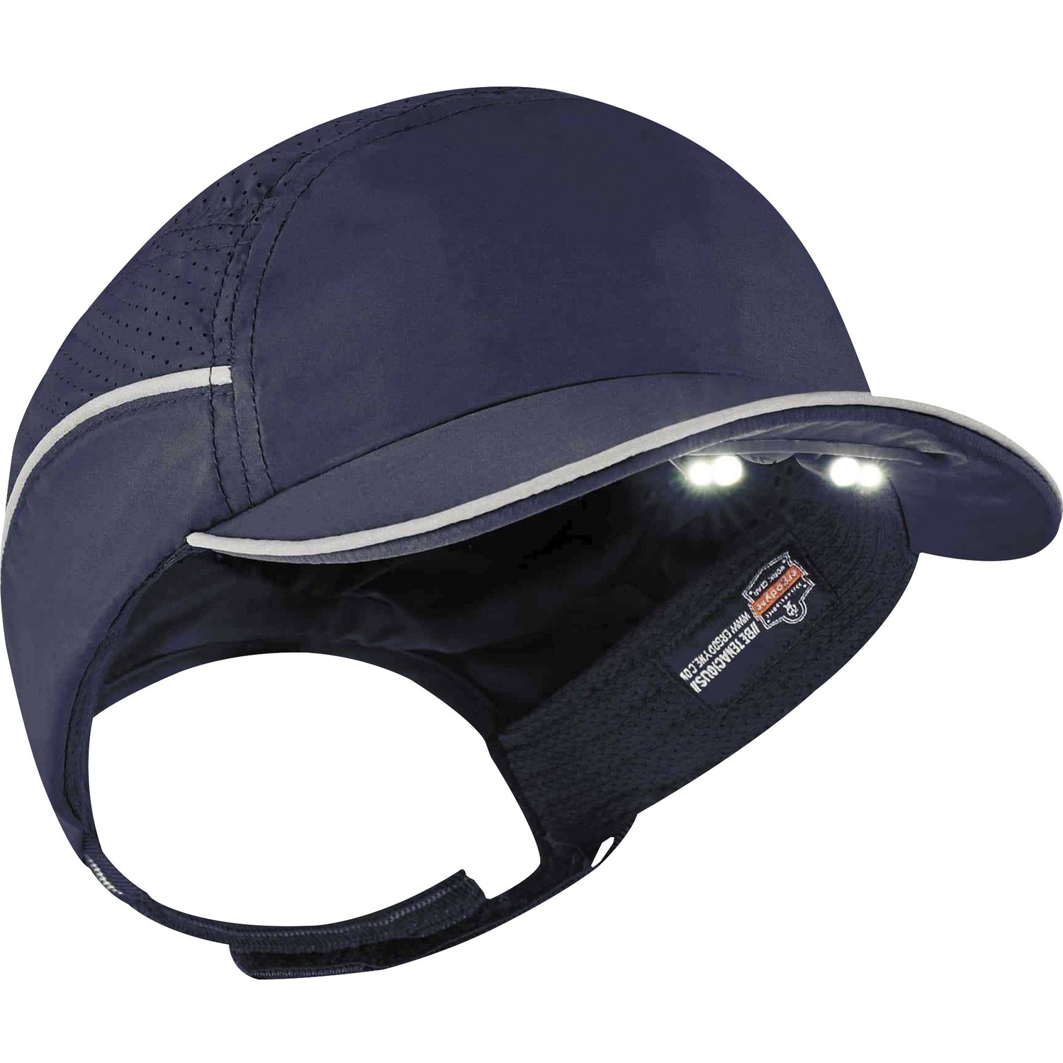 Bump Cap, Lightweight With LED, Short, Navy