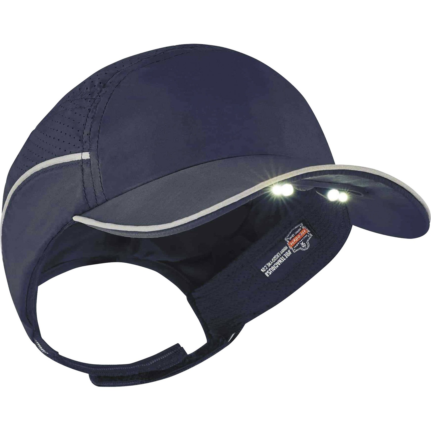 Bump Cap, Light Weight With LED, Long, Navy