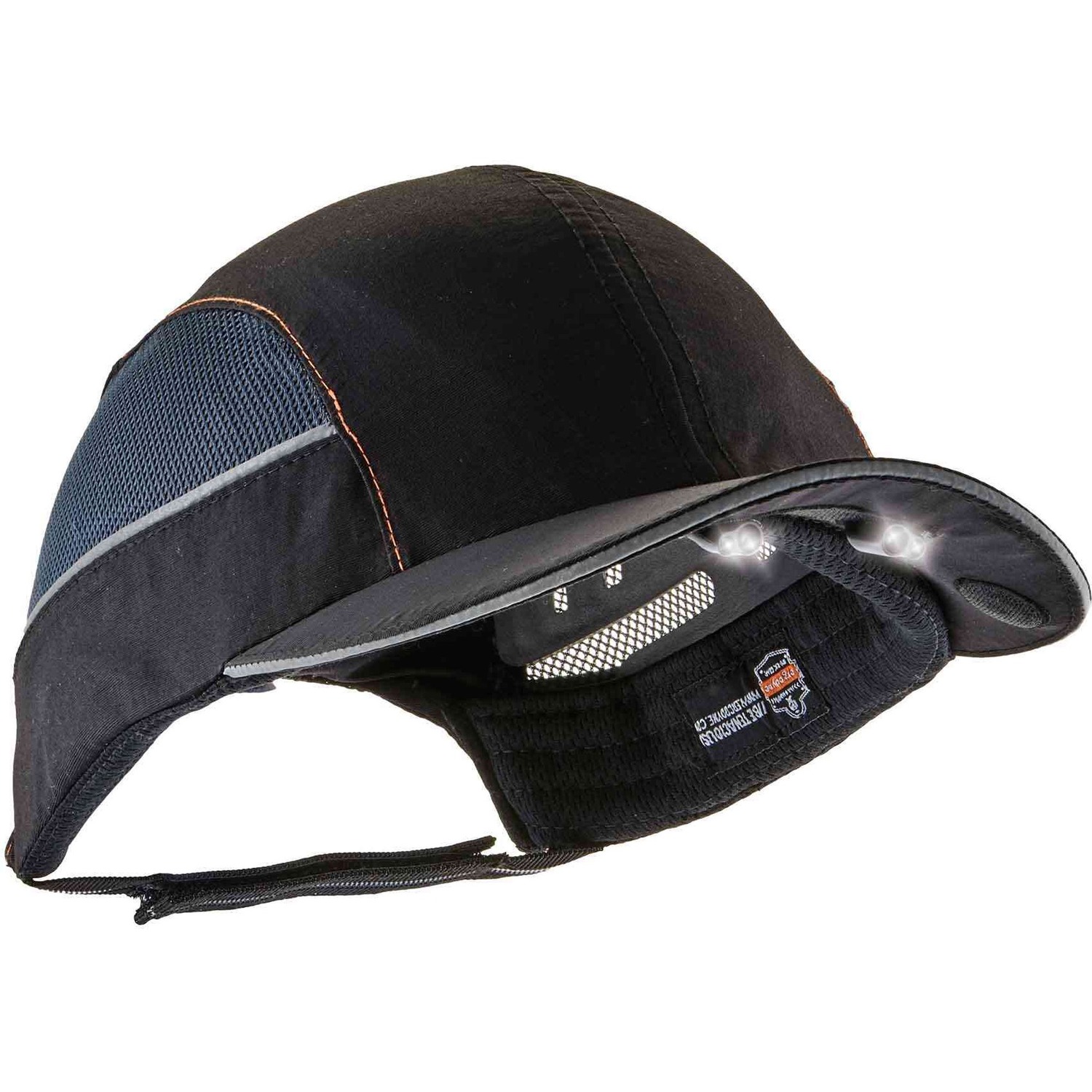 Bump Cap With LED, Long, Black
