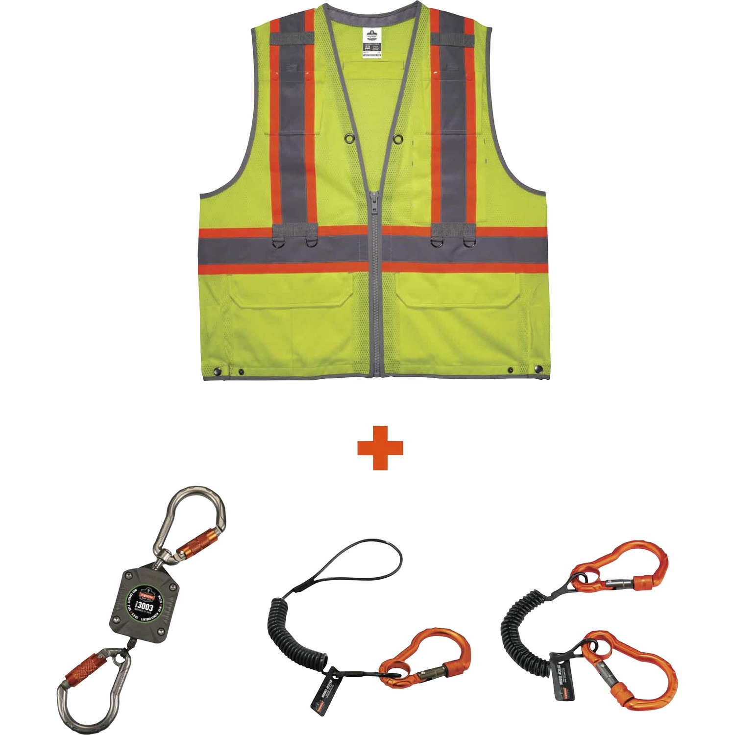 Tethering Vest, S/M, Lime, Kit