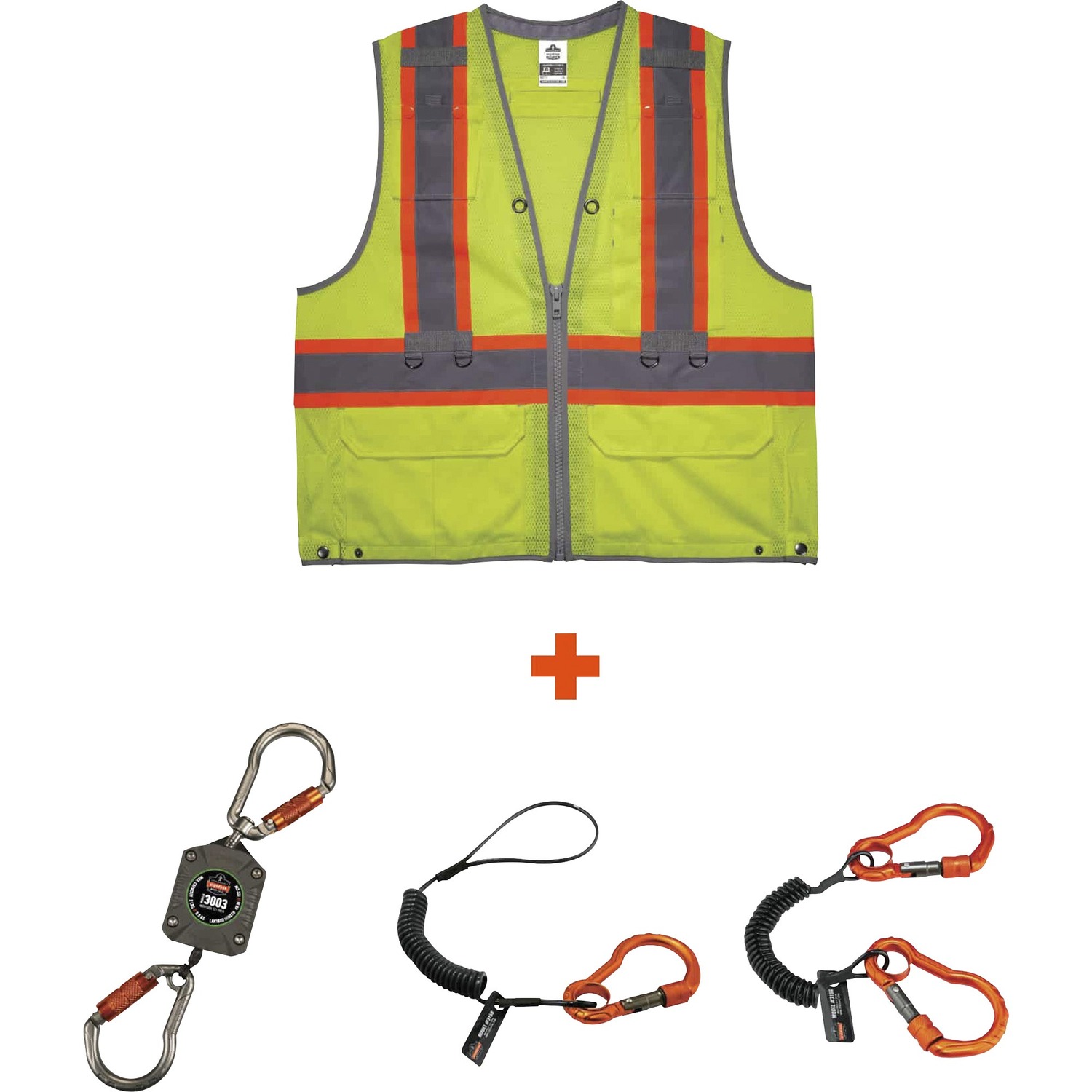Tether Vest, L/XL, Lime, Kit