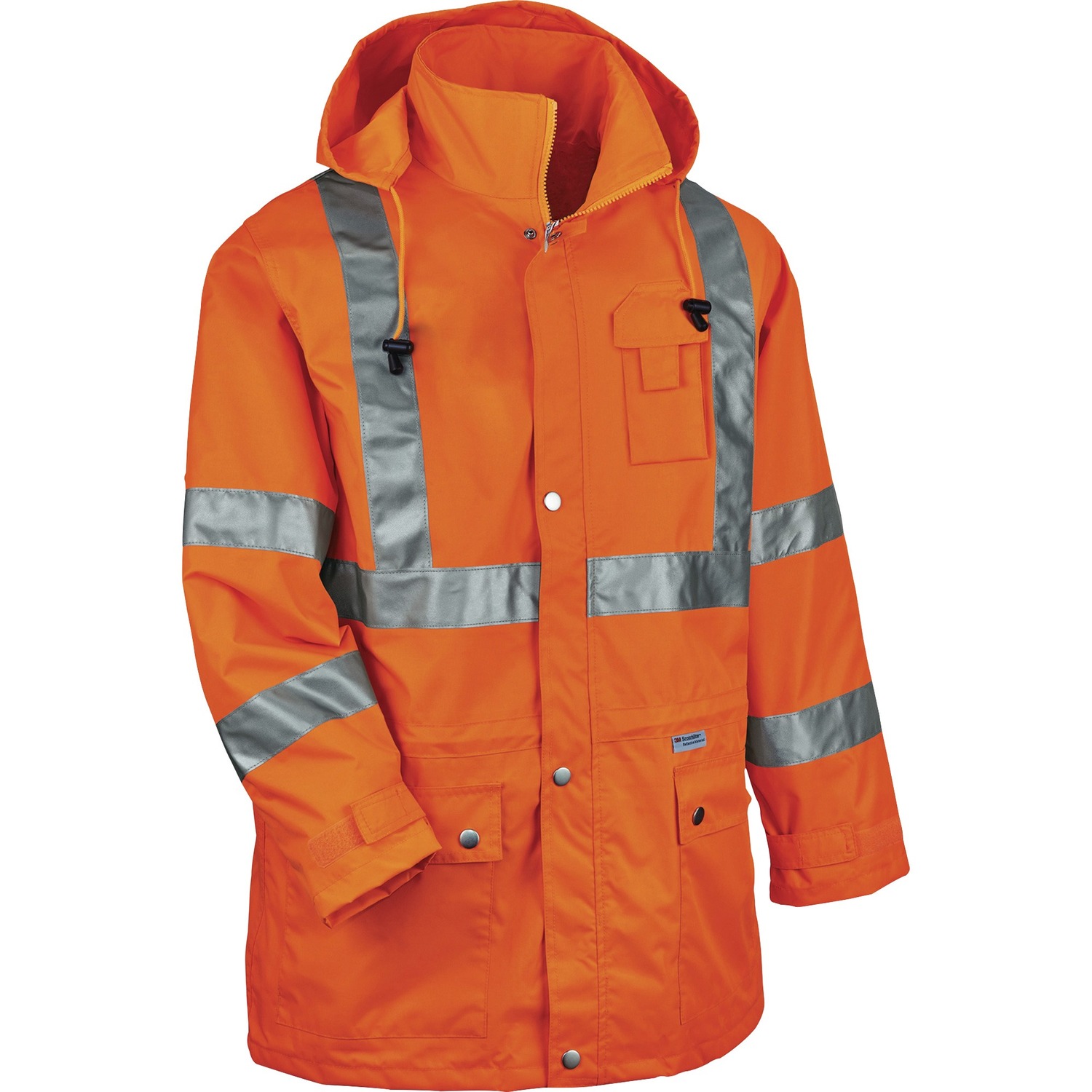 Rain Jacket, XL, Orange