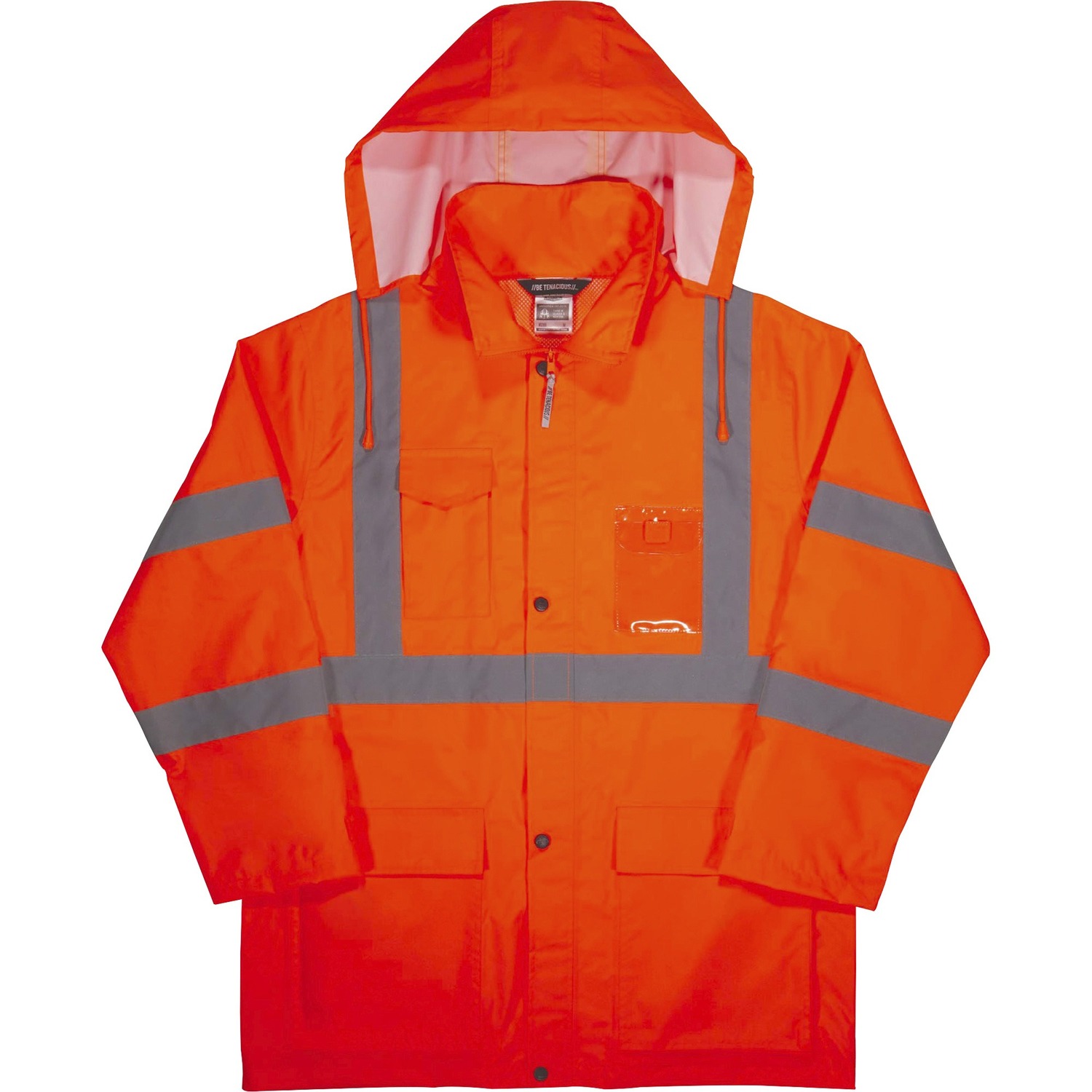 Rain Jacket, HV, L, Orange