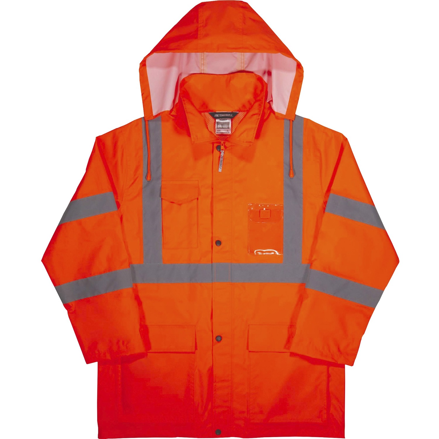 Rain Jacket, Hv, Xl, Orange