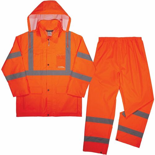 Suit, Rain, Lightweight, Orange, XL