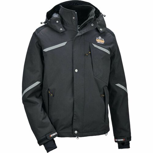 Jacket, Thermal, Nylon, Black, 4X