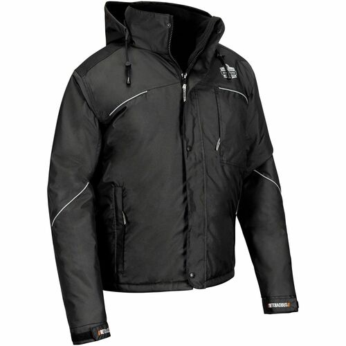 Jacket, Work, Poly, Black, 2X