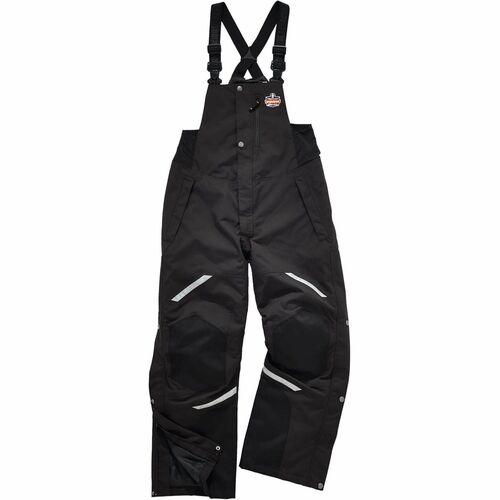 Bibs, Thermal, Nylon, Black, 4XL