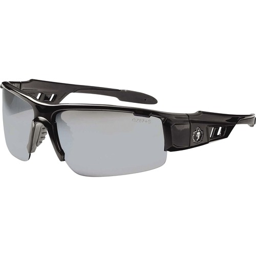 Safety Glasses, Silver, Black