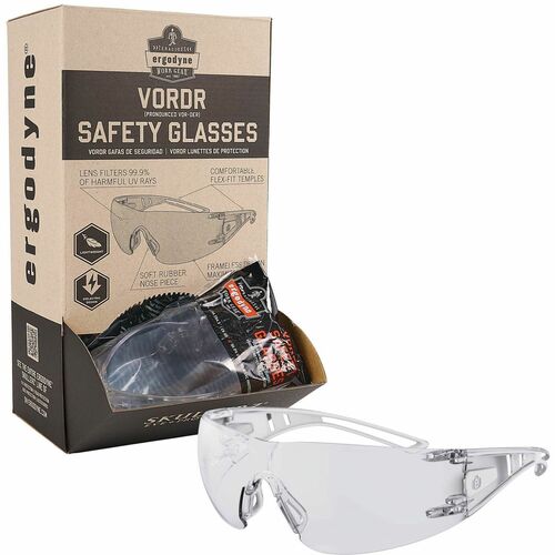 Glasses, Safety, Frameless, Clear 12/PK