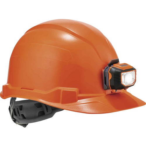 Hard Hat Cap With LED, Orange