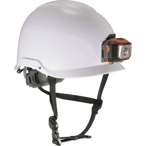 Safety Helmet + LED, White