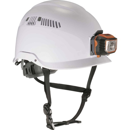 Safety Helmet + Led, White