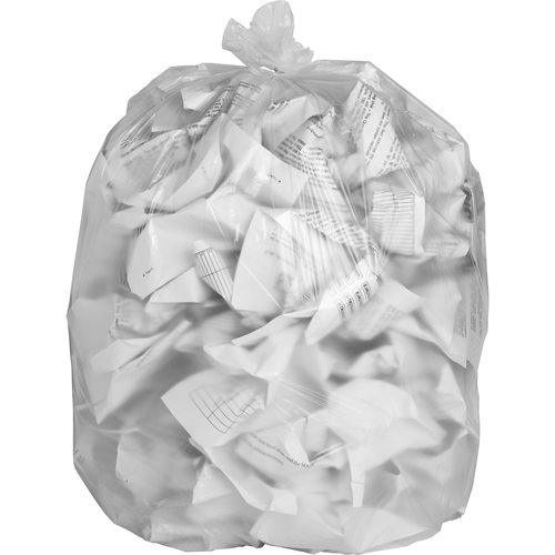 Can Liners, 60 Gallon, 18 Micron, 38" x 58", Clear 200/CT
