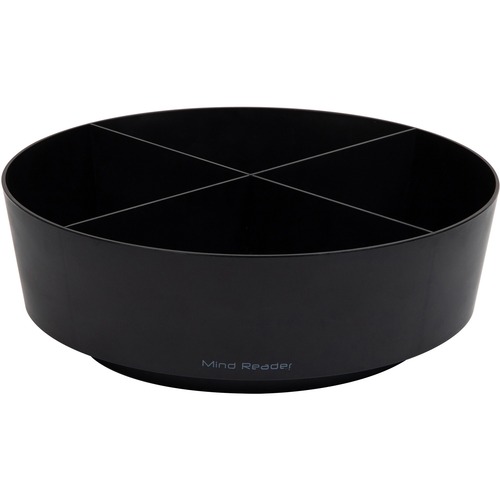 Snack Organizer, Carousel, 4 Compartments, Black