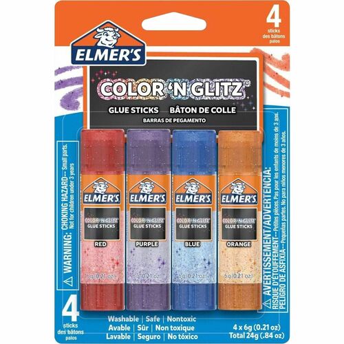 Glue Stick Glitter 6 Gram 4/PK