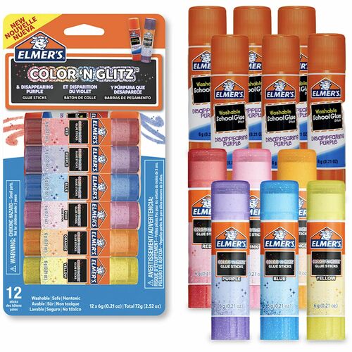 Glue Stick Glitter 6 Gram 12/PK