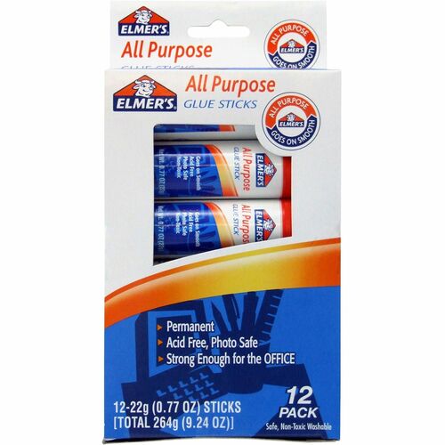 Glue Stick .77 Ounce White 12/PK