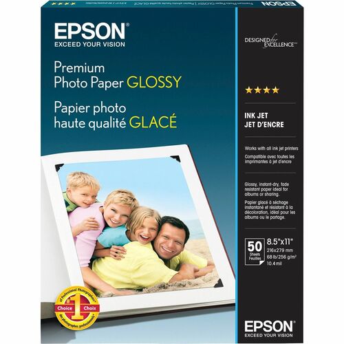 Paper, Photo, 8.5x11, Gloss White 50/PK