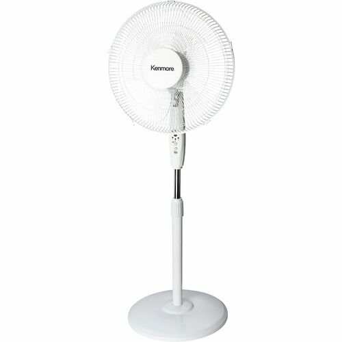 Fan, 16, Digital, Pedestal, White