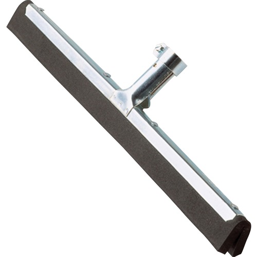 Squeegee, For Floors, Rubber Blade, Steel Frame, 22" Width, Steel Gray