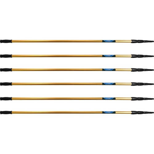 Extension Pole, 3-Section, 1-7/10"x1-7/10"x83", GD/Black 6/CT