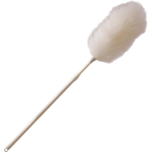 Duster, Lambswool, Extendable Handle, 30"-42", White