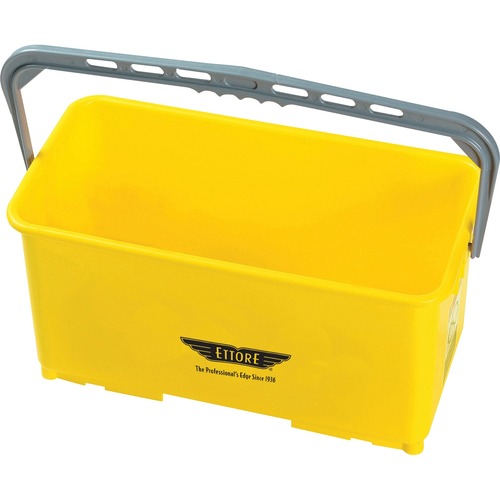 Bucket, Heavy-Duty, 6 Gal, 21-3/4"x10-1/2"x11-3/4", Yellow