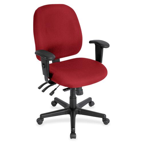 Chair, Task, with Seat Slider, Fabric, 27" x 21" x 36.5", Real Red