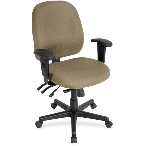 Chair, Task, With Seat Slider, Fabric, 27"x21"x36.5", Latte