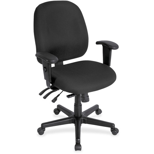 Chair, Task, With Seat Slider, Fabric, 27" x 21" x 36.5", Tuxedo
