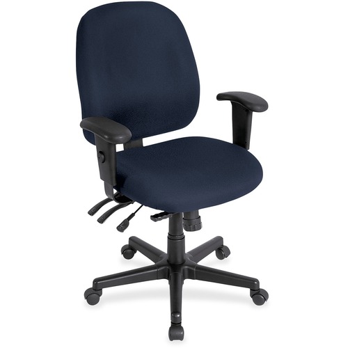Chair, Task, With Seat Slider, Fabric, 27"x21"x36.5", Cadet