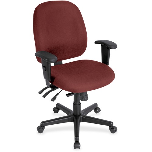 Chair, Task, With Seat Slider, Fabric, 27" x 21" x 36.5", Carmine