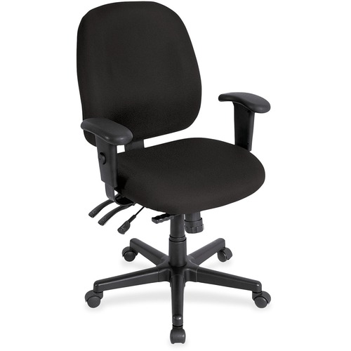 Chair, Task, With Seat Slider, Fabric, 27"x21"x36.5", Black