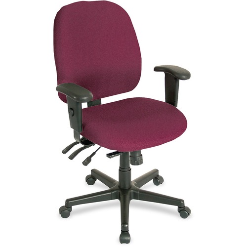 Chair, Task, With Seat Slider, Foam, 27" x 21" x 36.5", Burgundy