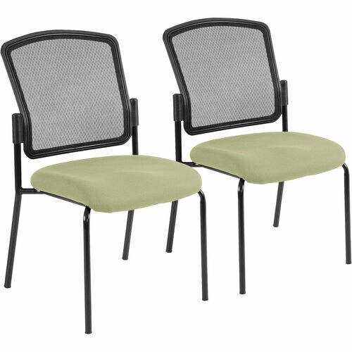 Chair, Dillon Vinyl Seat, 27" x 21" x 36-1/2", BK Back/Sage Seat 2/CT