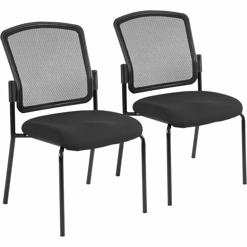Chair, Fabric Seat, 27"x21"x36-1/2", BK Back/Tuxedo Seat 2/CT