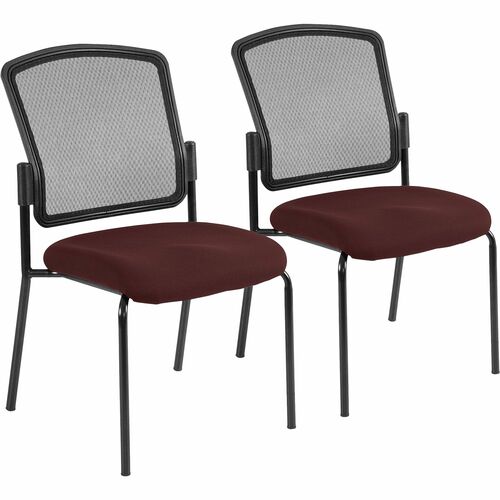 Chair, Fabric Seat, 27"x21"x36-1/2", BK Back/Burgundy Seat 2/CT