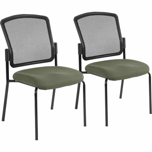Chair, Fabric Seat, 27"x21"x36-1/2", Black Back/Sage Seat 2/CT