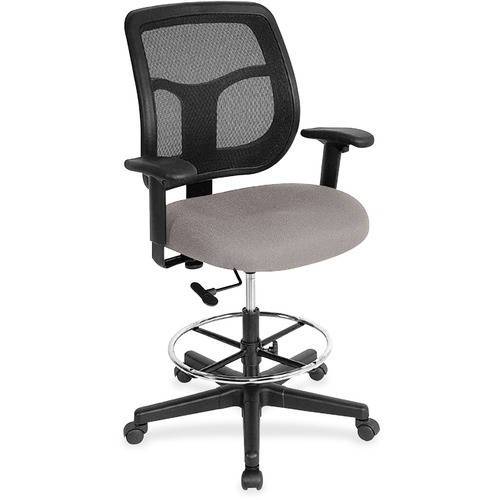 Stool, Drafting, Castillo Vinyl, Mesh Back, 25"x24"x56", Metal