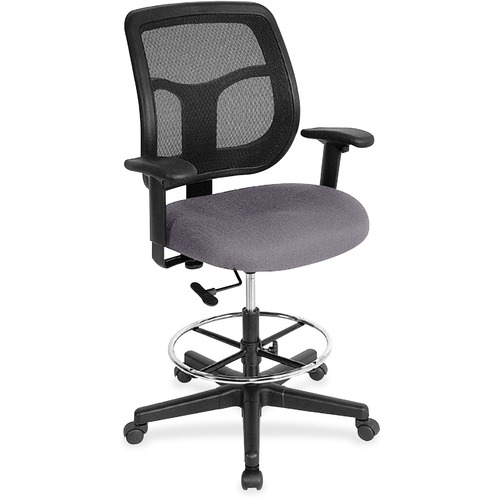 Stool, Drafting, Canyon Vinyl, Mesh Back, 25"x24"x56", Carbon